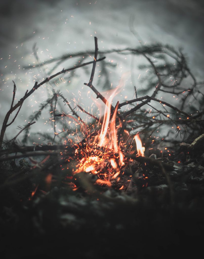 Unsplash photo, to denote fanning love's flame while grieving